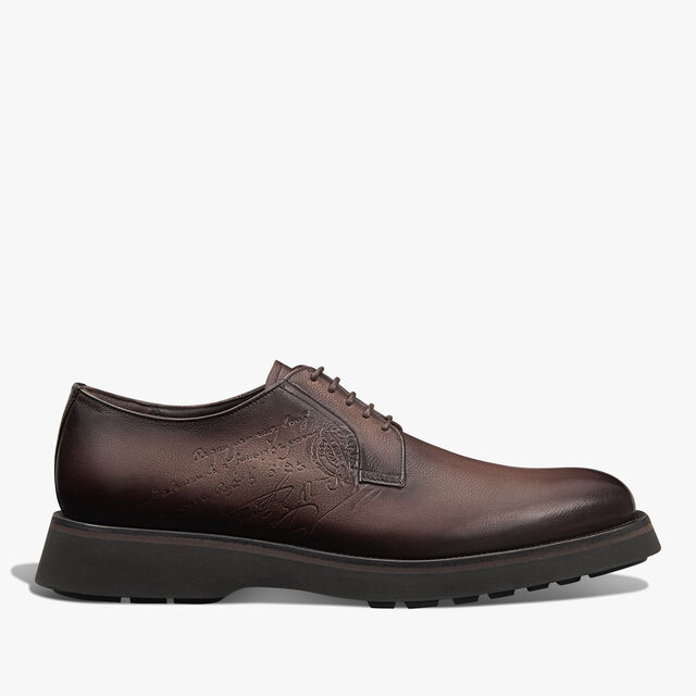 Alessio Scritto Venezia Calf Leather Derby, SOFT BROWN, hi-res 1