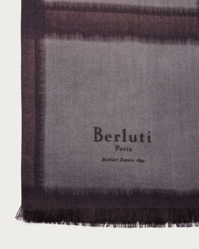 Patina Checks Scarf, Plum, hi-res