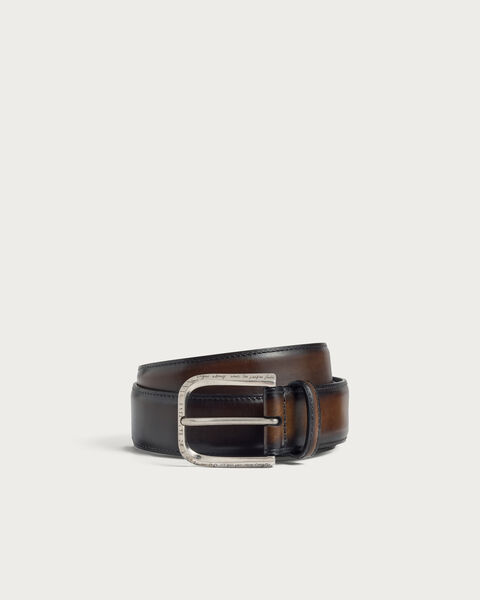 Curve Belt, Charcoal Brown, hi-res