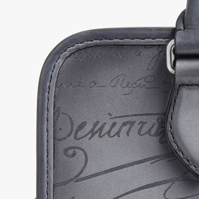 Un Jour Gulliver Scritto Leather Messenger, LIGHT ALUMINIO, hi-res 6