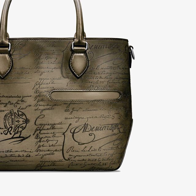 Toujours Xs Scritto Leather Tote Bag, SANDSTORM, hi-res 5