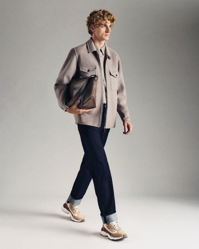 Slim Denim Pants, WASHED BLUE, hi-res 2