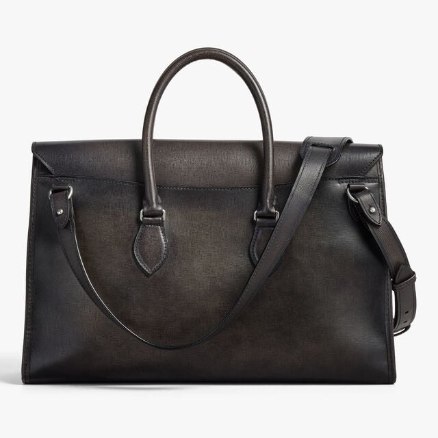 E'Mio Briefcase In Leather, GREY FLANEL, hi-res 3