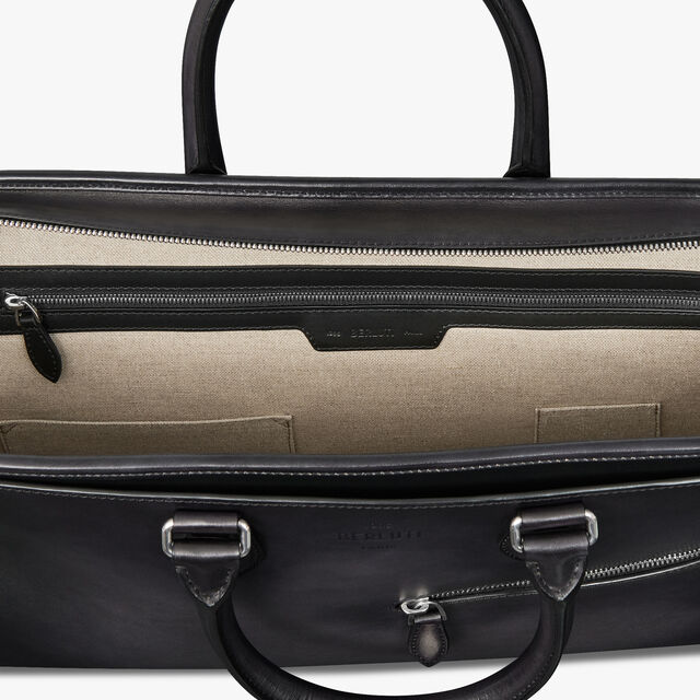 Un Jour Leather Briefcase, NERO GRIGIO, hi-res 6