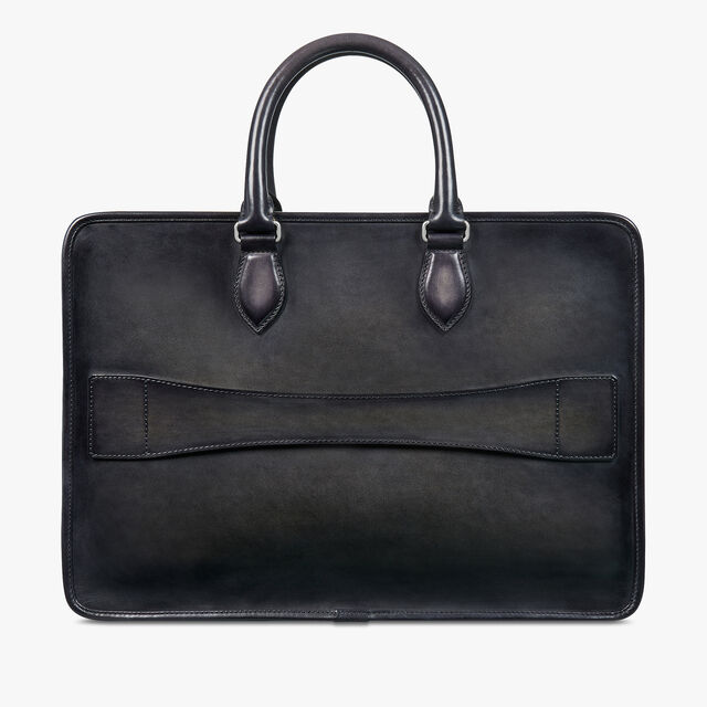 Un Jour Scritto Leather Briefcase, NERO GRIGIO, hi-res 3