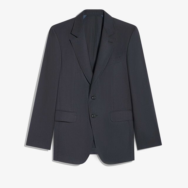 Light Summer Construction Wool Jacket, COLD NIGHT BLUE, hi-res 1