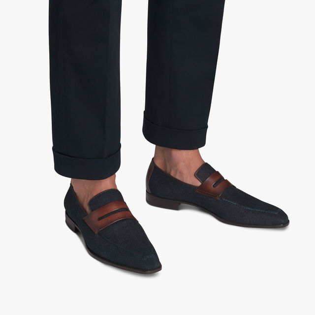 Mocassin Andy Démesure En Denim, NAVY BLU, hi-res 7