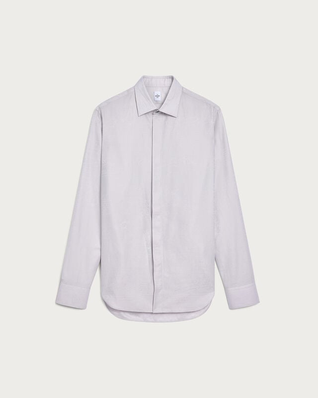 Andy Scritto Pattern Shirt, Icy Grey, hi-res