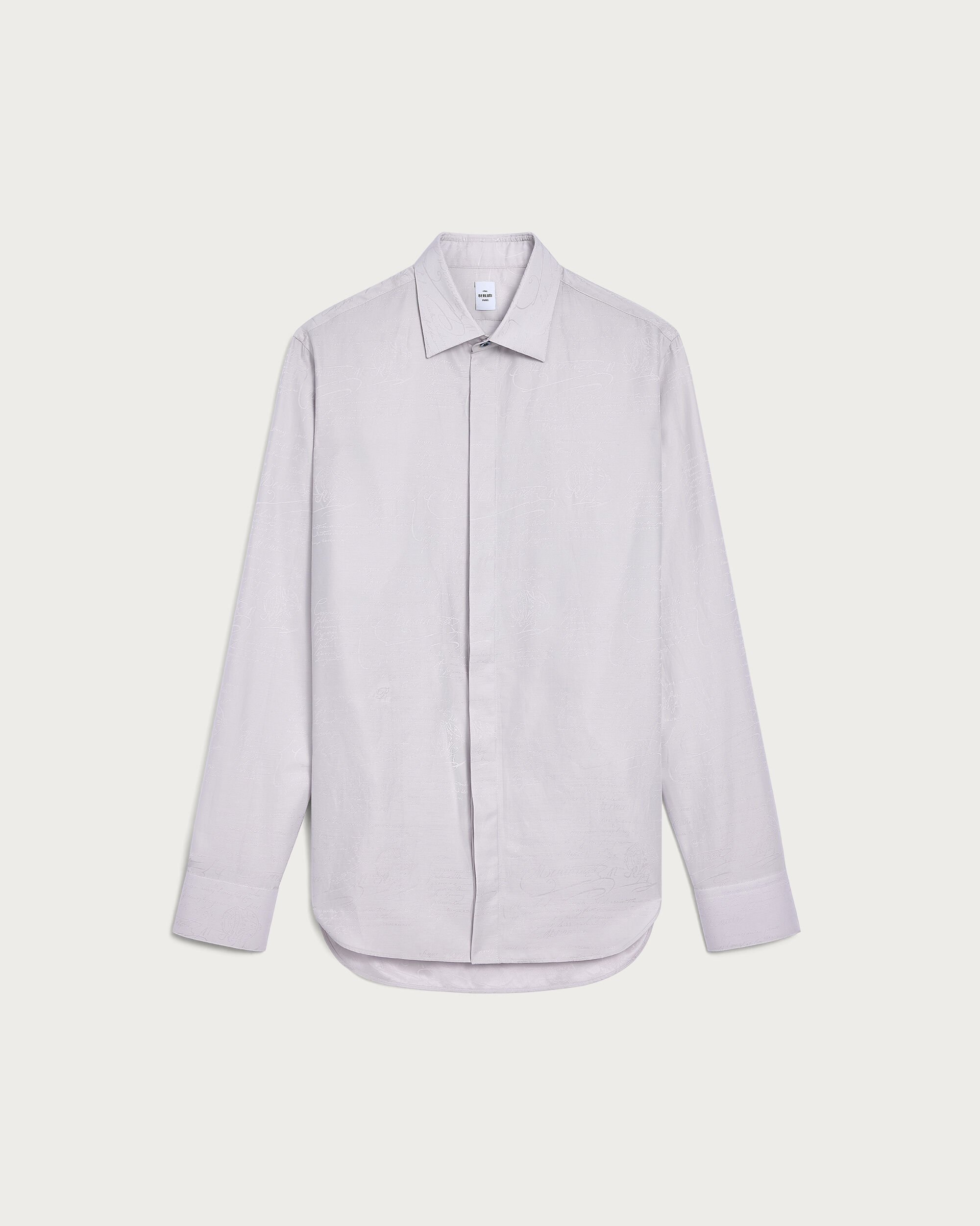 Andy Scritto Pattern Shirt, Icy Grey, hi-res