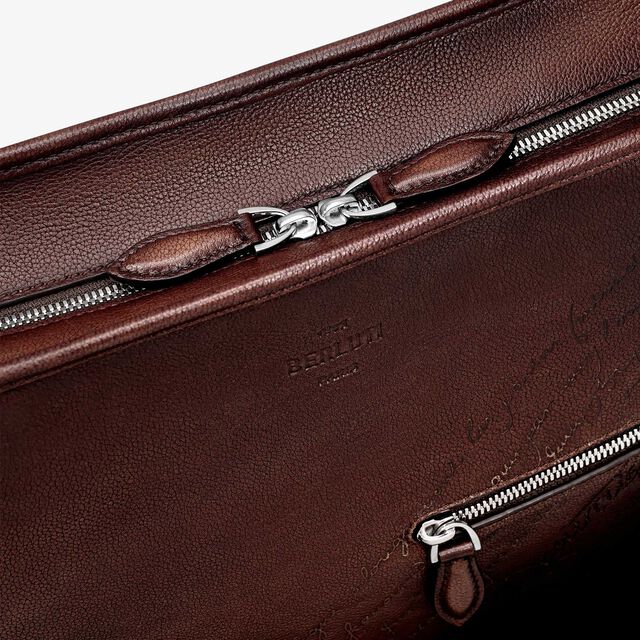 Journalier XL Scritto Leather Messenger, SOFT BROWN, hi-res 6