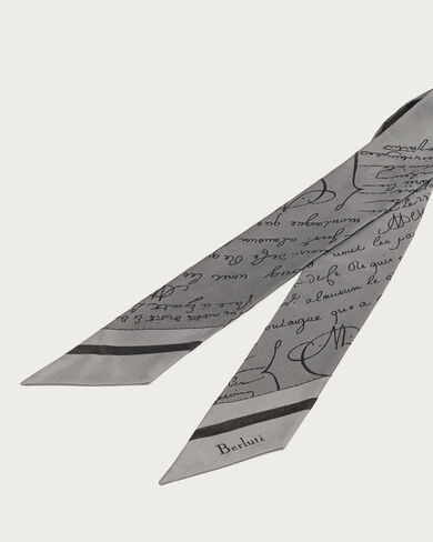 スクリットパターン バッグ スカーフ, Light Aluminio, hi-res