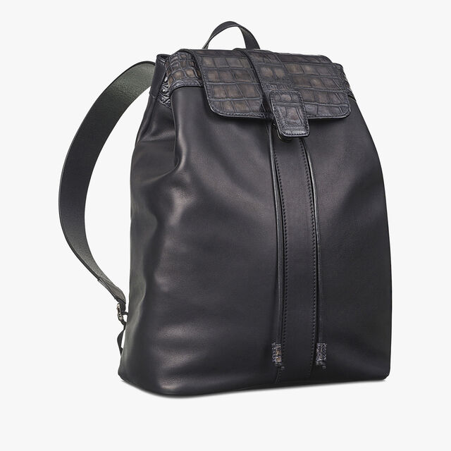 Horizon Mini Alligator Leather Backpack, MEDIUM FLANEL, hi-res 2