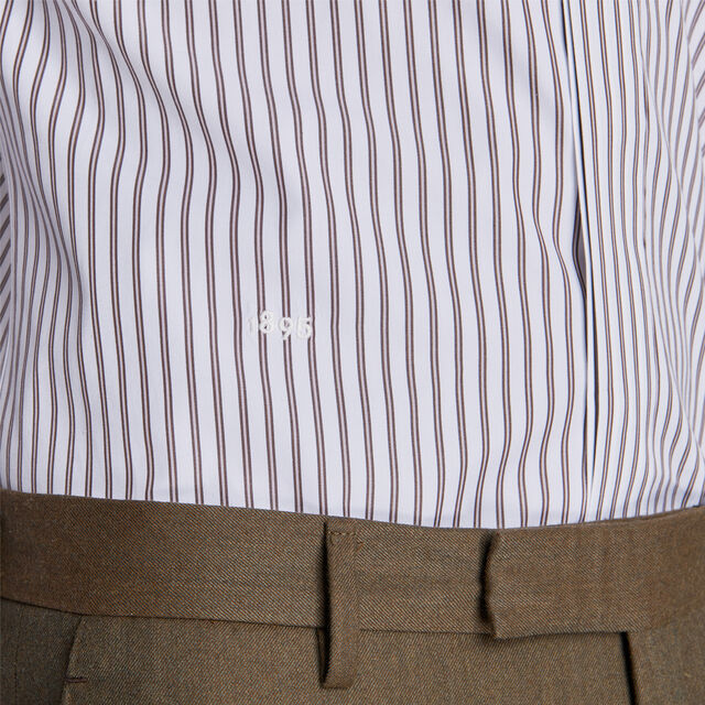 Cotton Striped Andy Shirt, BROWN STRIPES, hi-res 5