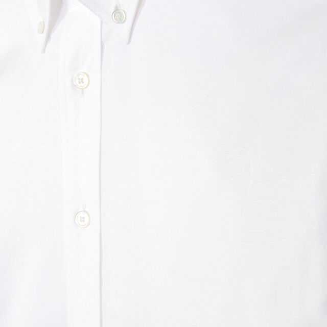 Chemise Alessandro À Col Boutonné En Coton Scritto, BLANC OPTIQUE, hi-res 6