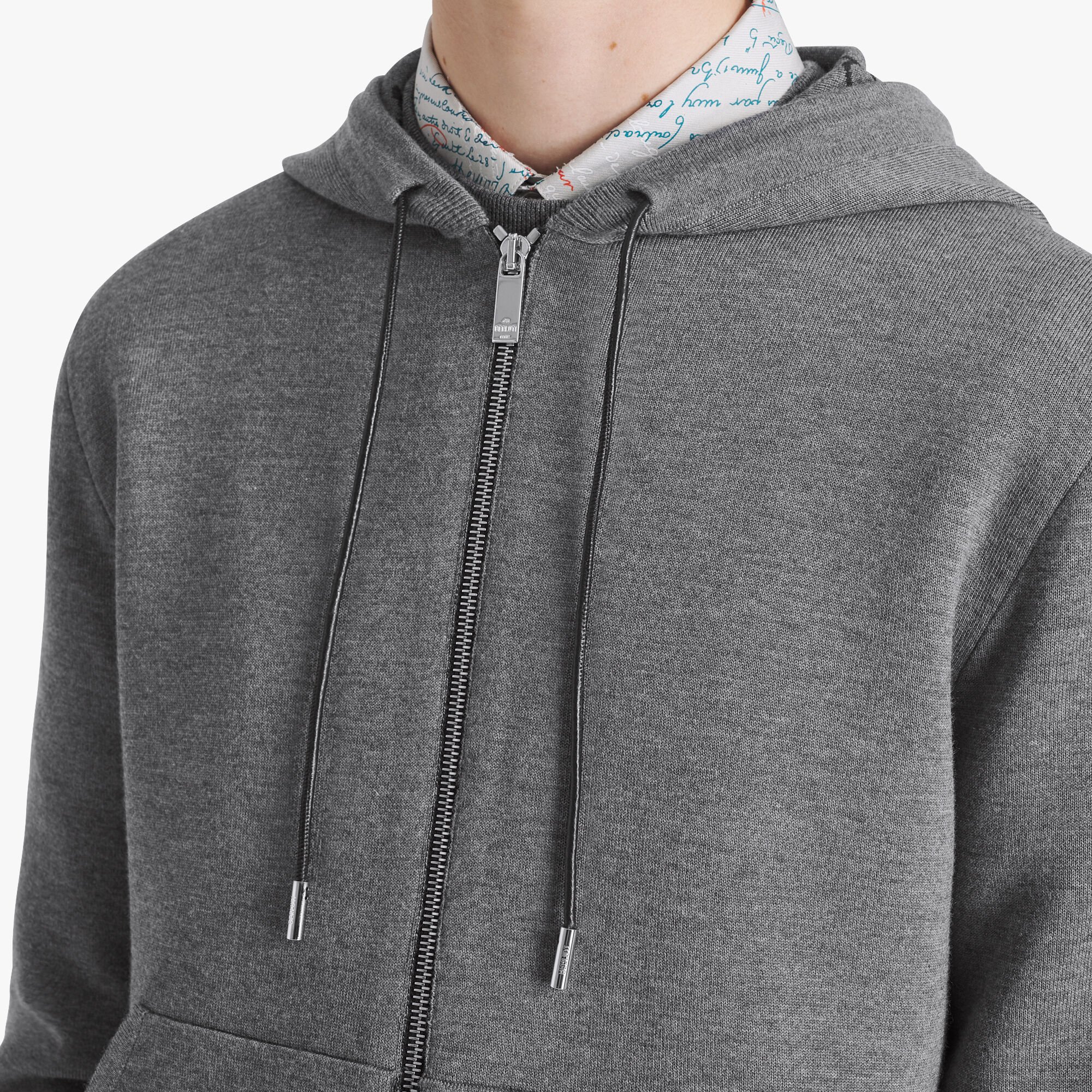grey wool hoodie