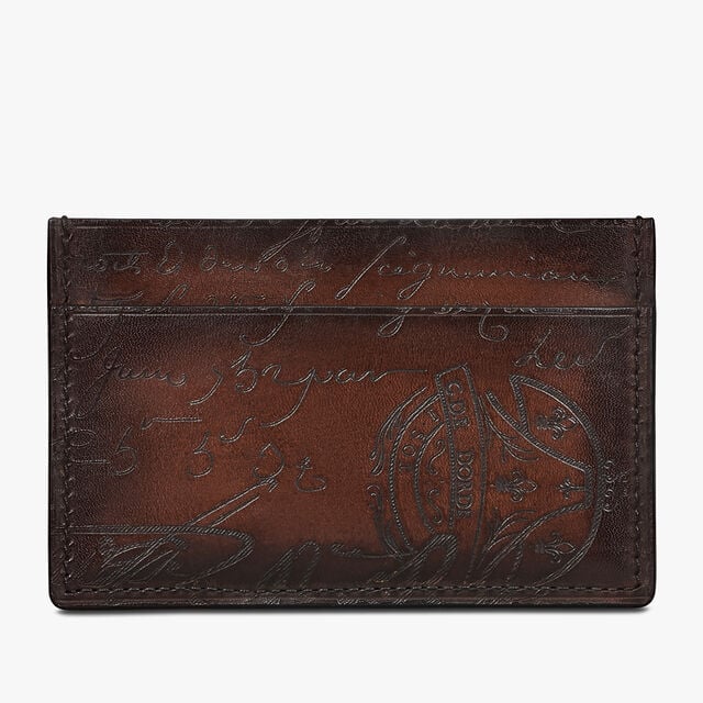 Bambou Mini Scritto Leather Card Holder, TDM INTENSO, hi-res