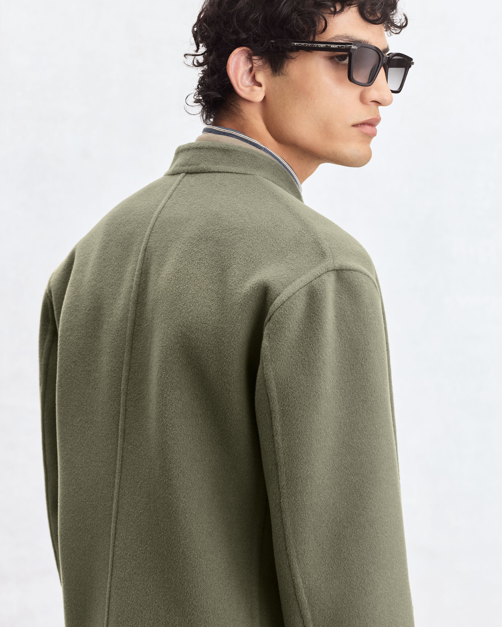 Double Face Foresti&egrave;re Jacket, Kaki & Internal Giant Scritto, hi-res