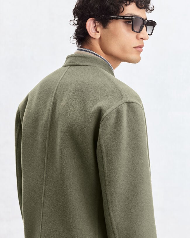 Double Face Foresti&egrave;re Jacket, Kaki & Internal Giant Scritto, hi-res