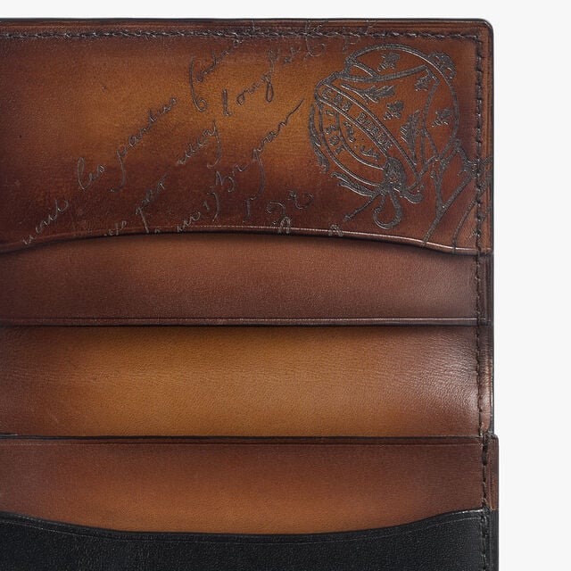 Imbuia Card Holder In Leather, BLACK, hi-res 4