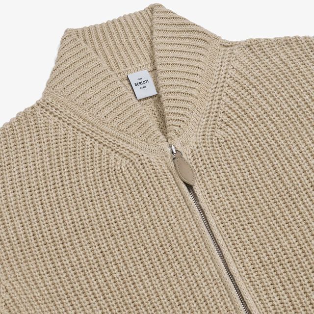 Hemp Zip-Up Cardigan, LIGHT FAWN, hi-res 6