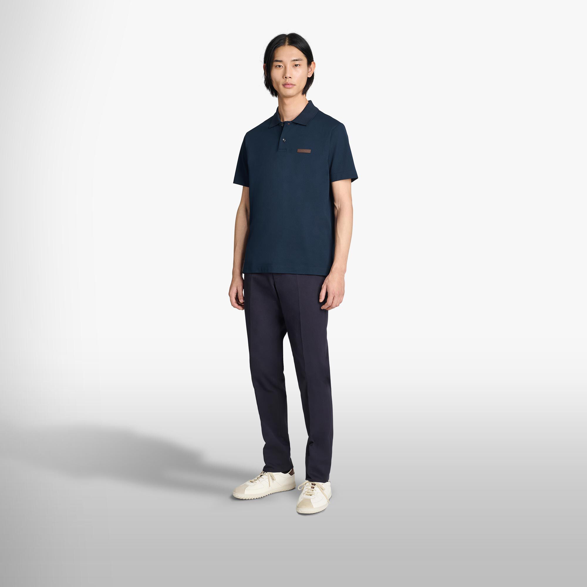 Classic Pique Leather Tab Polo | Berluti IT Classic Pique Leather Tab Polo | Berluti IT