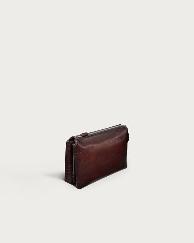 Tersio Zipped Pouch, Legno Bruciato, hi-res
