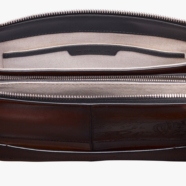 Tersio Scritto Leather Pouch, CACAO INTENSO, hi-res 8