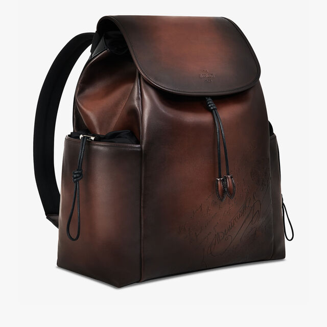 Hiker Scritto Swipe Leather Backpack, TDM INTENSO, hi-res 2