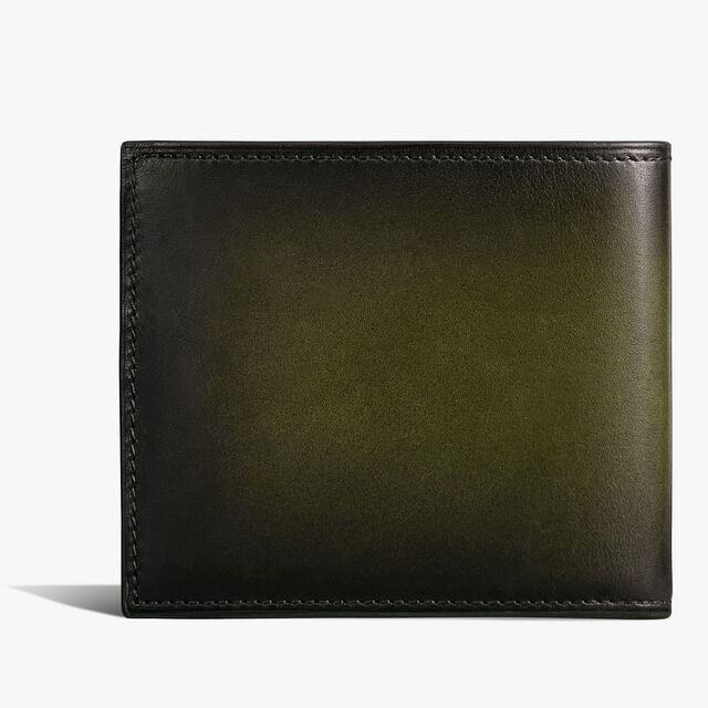 Makore Scritto Leather Compact Wallet, NERO CAVIAR + SAVANA, hi-res 2