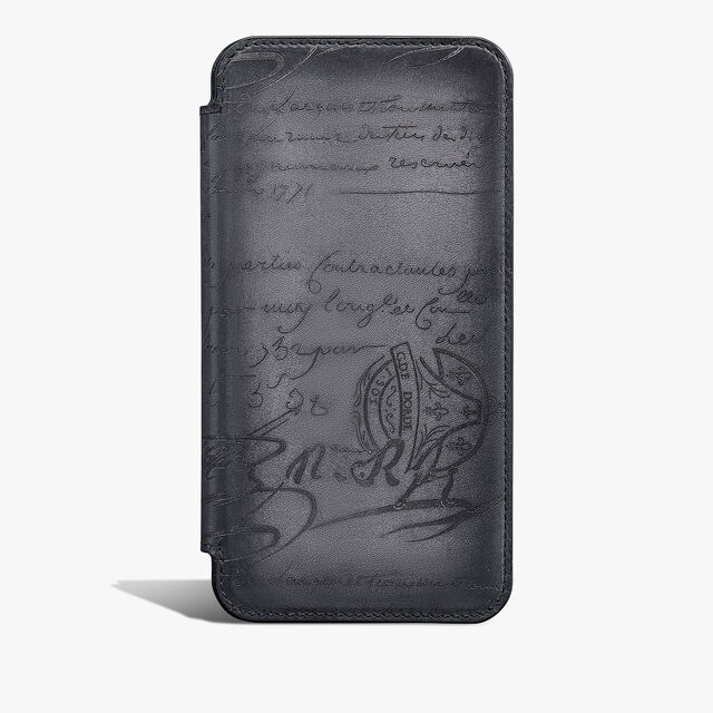 Scritto Leather iPhone 16 Pro Max Folio, LIGHT ALUMINIO, hi-res 1