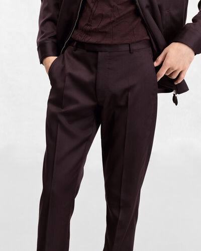 Alessandro Trousers with Leather Detail, Hershey, hi-res