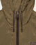 Scritto Hooded Blouson with Leather Details, Kaki, Image 3
