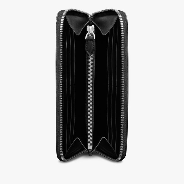 Itauba Scritto Leather Long Zipped Wallet, CACAO INTENSO, hi-res 3