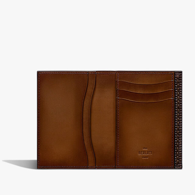 Jagua Leather Card Holder, NERO LEGNO, hi-res 3