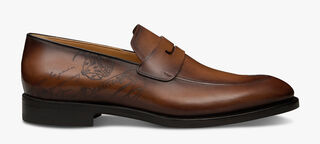 Equilibre Classic Scritto Leather Loafer, CACAO INTENSO, hi-res