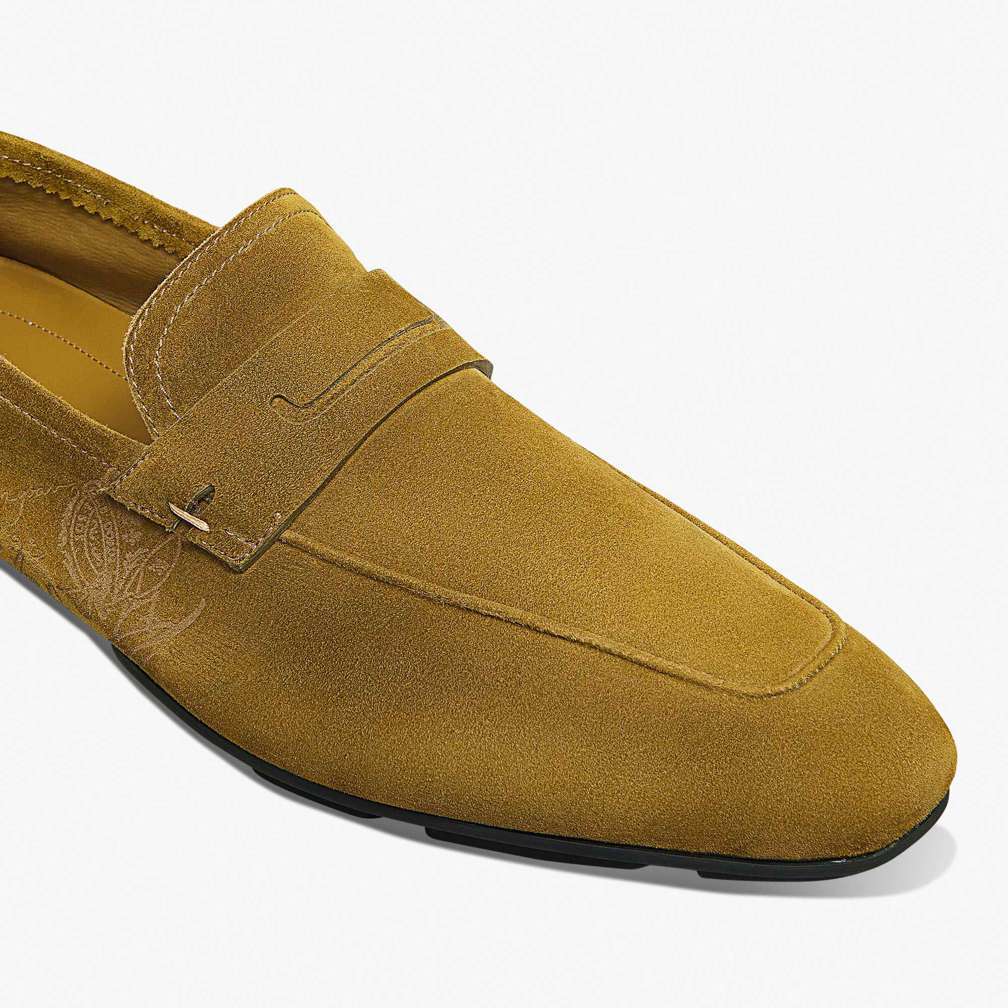 Lorenzo Drive Scritto Camoscio Calf Leather Loafer Berluti VN