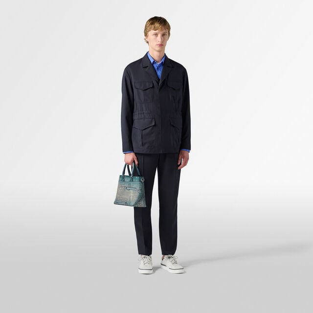 Lightweight Safari Jacket, COLD NIGHT BLUE, hi-res 5