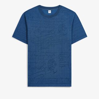Scritto Pique T-shirt, PACIFIC BLUE, hi-res
