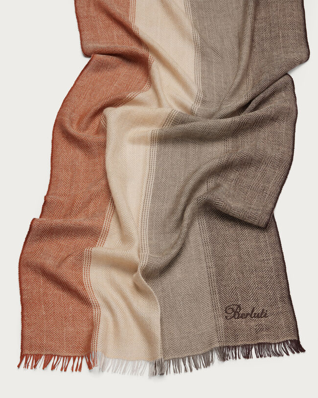 Herringbone Scarf, Amber Brown, hi-res