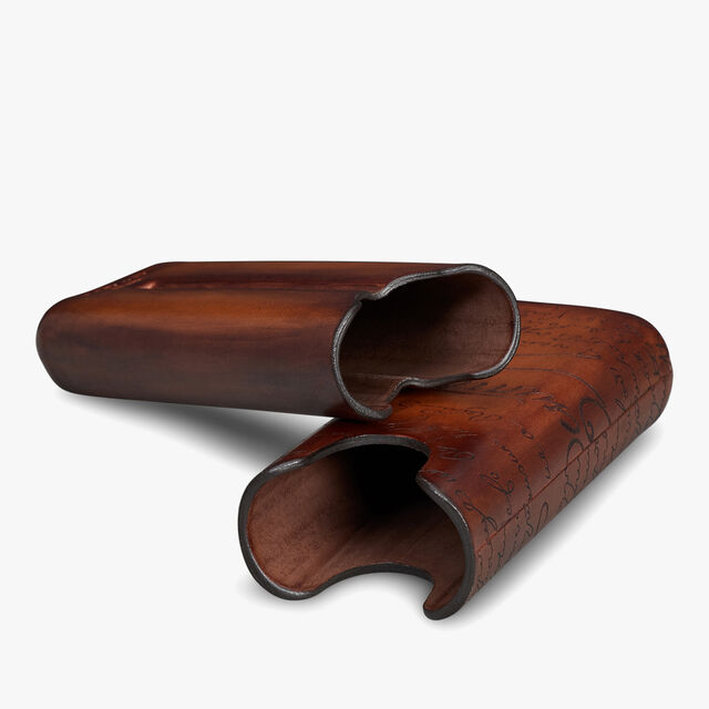 Cigar Case 2 Scritto Leather, CACAO INTENSO, hi-res 4