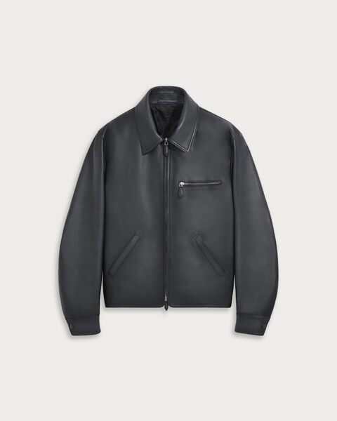 Leather Patina Un Jour Blouson, Black Shade, hi-res