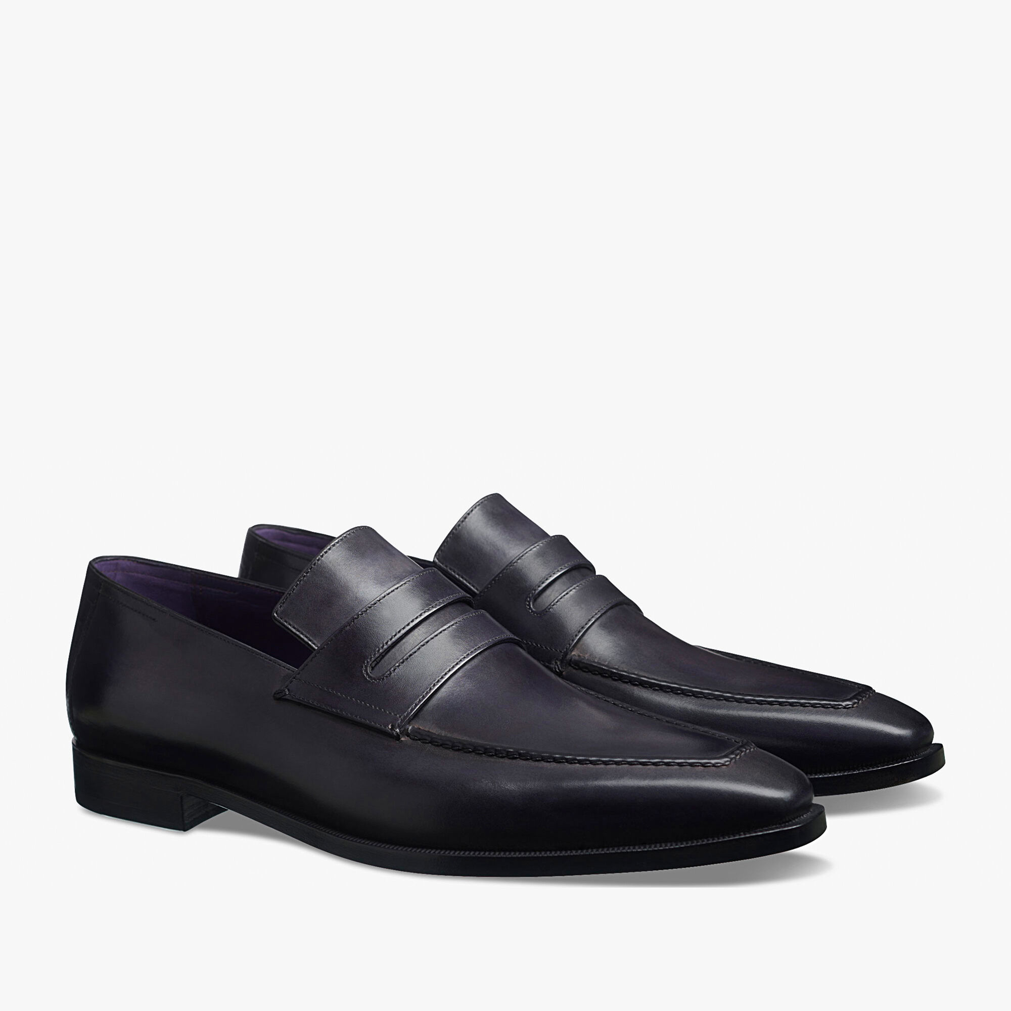 Andy Demesure Leather Loafer, NERO GRIGIO, hi-res 2
