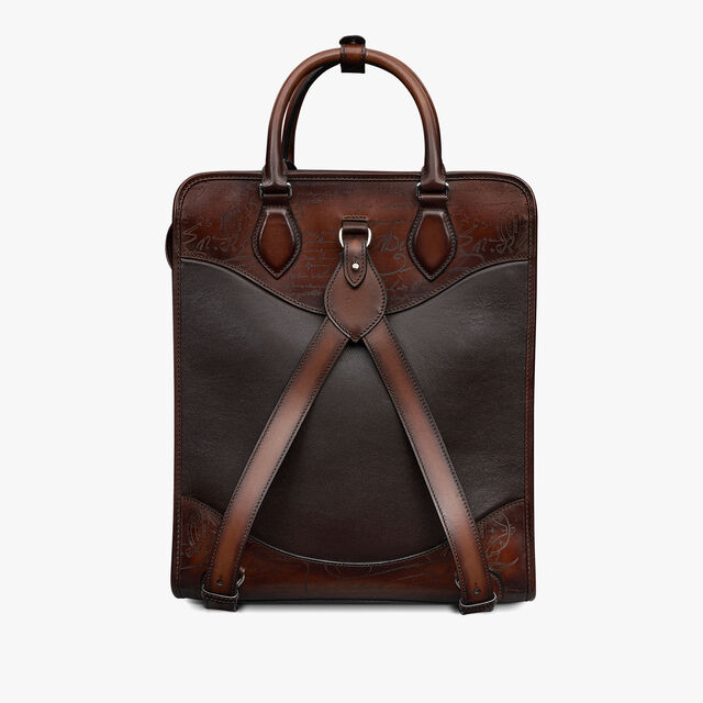 Premier Jour Small Scritto Leather Backpack, CACAO INTENSO, hi-res 3