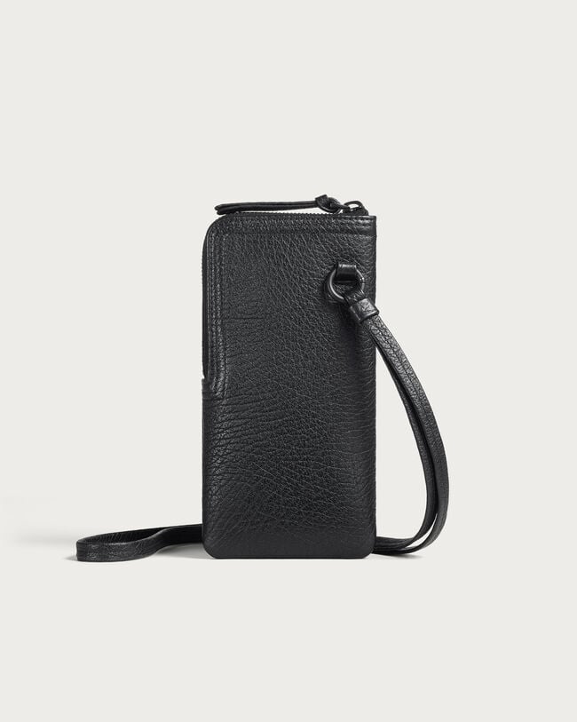 Neck Zipped Pouch, Deep Black, hi-res