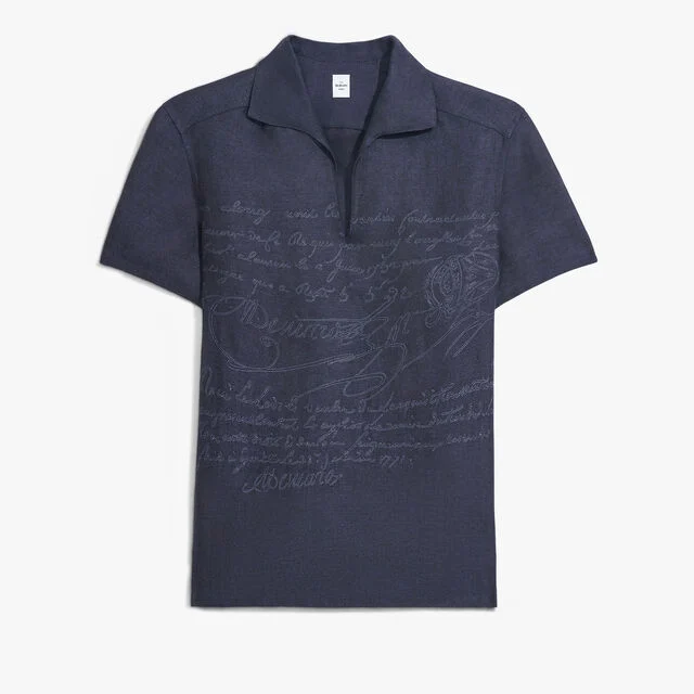 Linen Scritto Short Sleeved Vareuse
