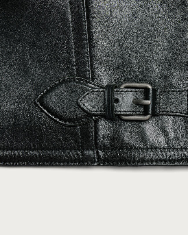 Un Jour Patina皮革Perfecto机车夹克, Scarabee, hi-res