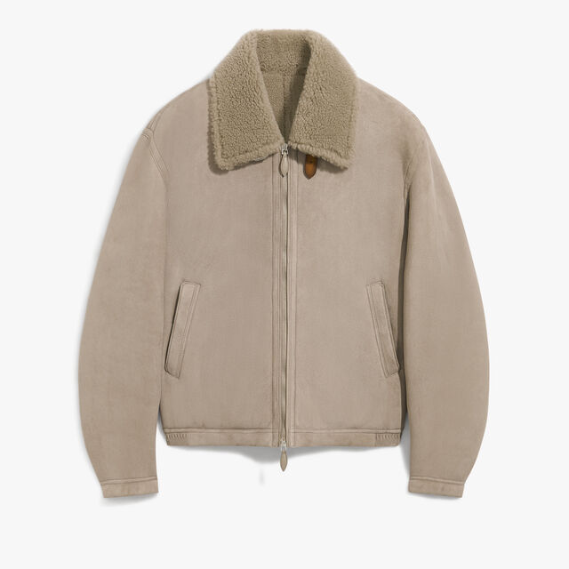 Shearling Blouson, GRAY BEIGE, hi-res 1