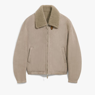 Shearling Blouson, GRAY BEIGE, hi-res