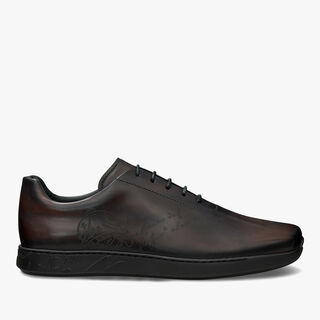 Richelieu Metropolitan En Cuir Scritto, CHARCOAL BROWN, hi-res