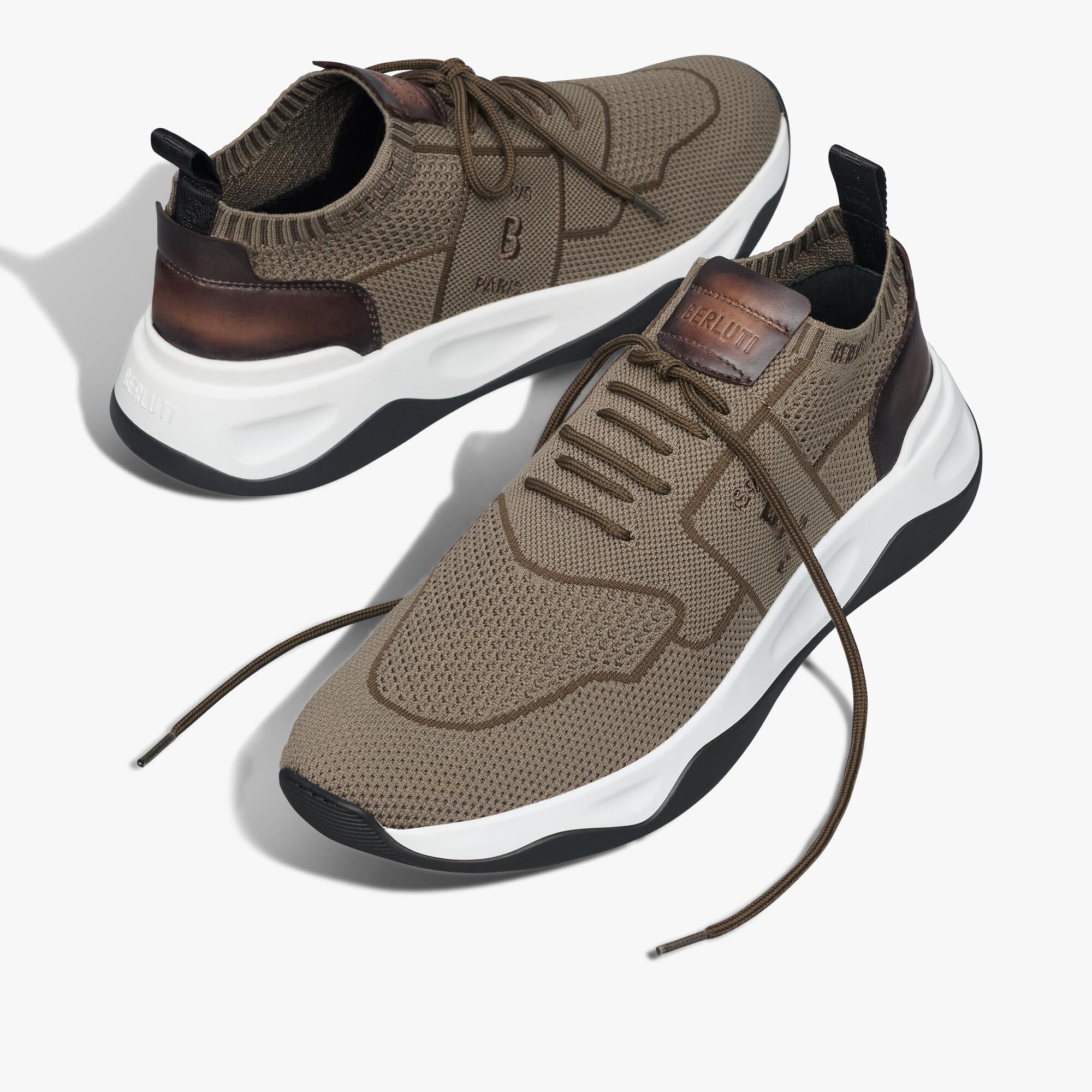 Shadow Knit And Leather Sneaker Berluti GB
